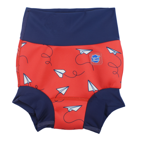 Happy Nappy™ Swim Diaper Paper Planes Red